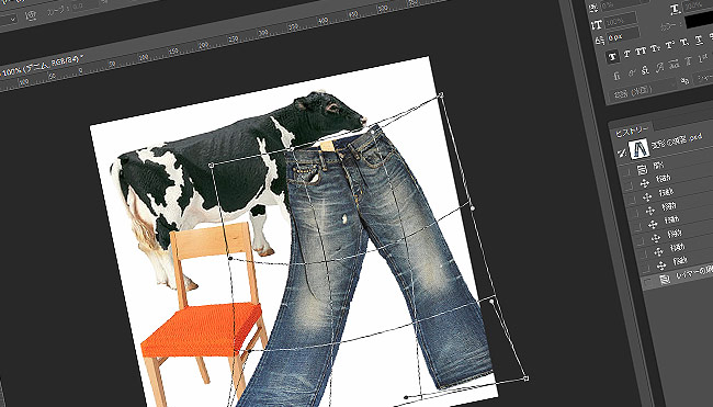 フォトショップで画像の変形