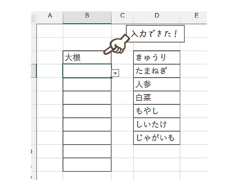 リスト項目以外も入力