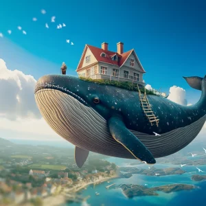 photoshop講習/空飛ぶクジラ