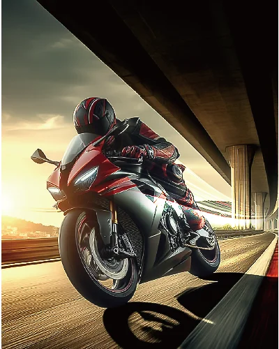 photoshopで簡単に速度感をつける方法完成