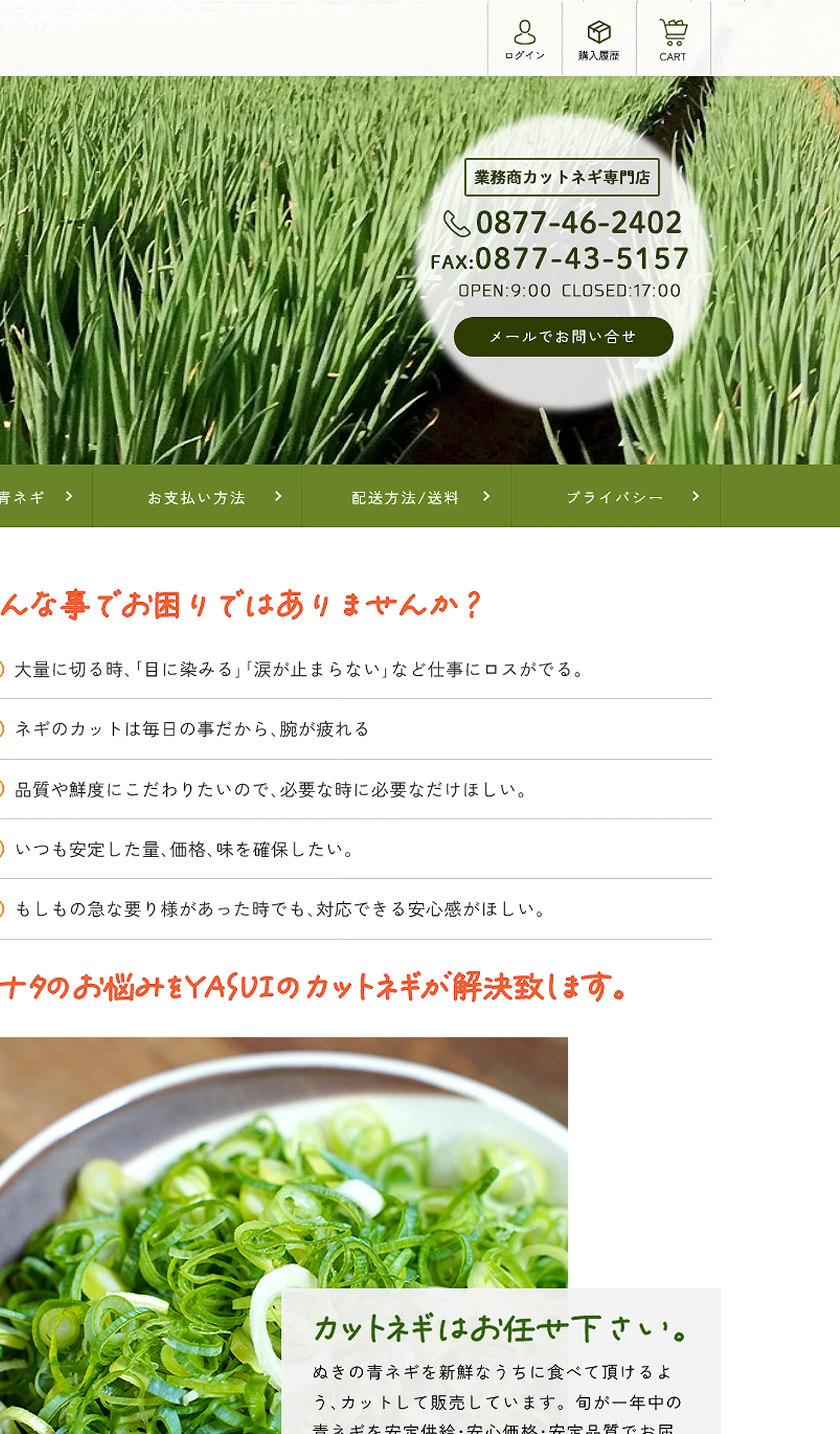 業務用カットネギ専門店YASUI