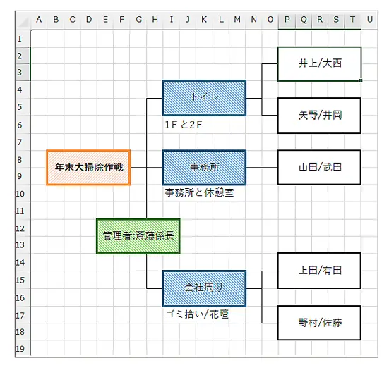 塗りつぶしや線の色でアレンジ